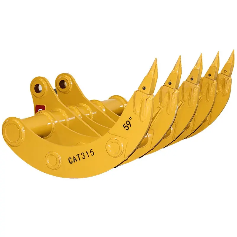 Teran Root Rake | Model Rake-315 | Width 59" & 61" Inches | High-Strength Steel | For Excavators 1