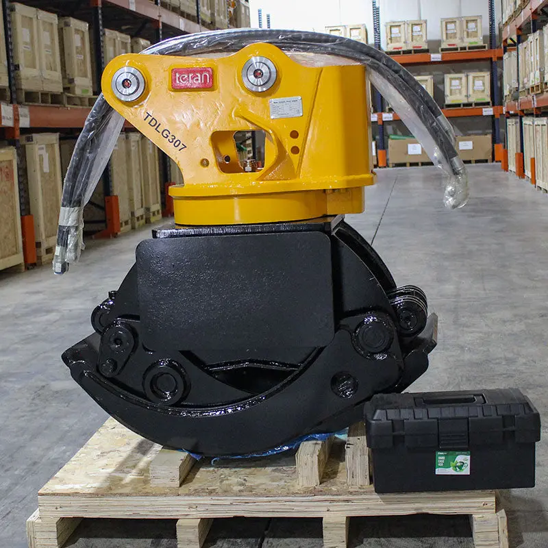 Teran Tdlg307 Hydraulic Rotary Log Grapple | For Excavator Attach 1