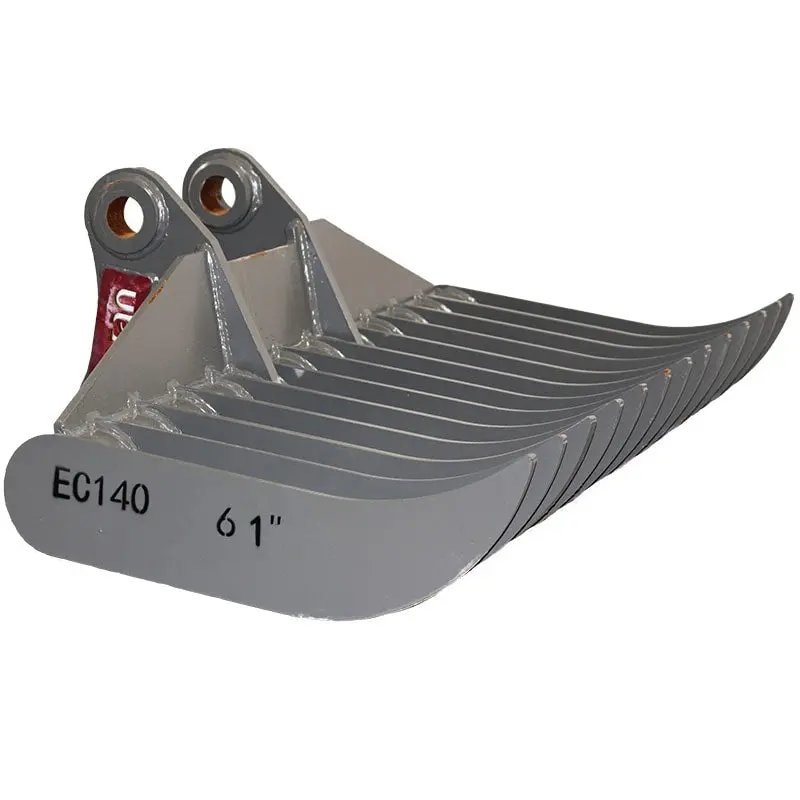 Teran Volvo Excavator Root Rake | Model Ec-140 & Ec-480 | Width 59", 61" & 73" Inches  | Heavy-Duty Construction | For Excavators 1