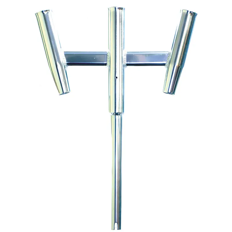 Tigress Triple Aluminum Kite Rod Holder - Straight Butt - Polished [88159] 1