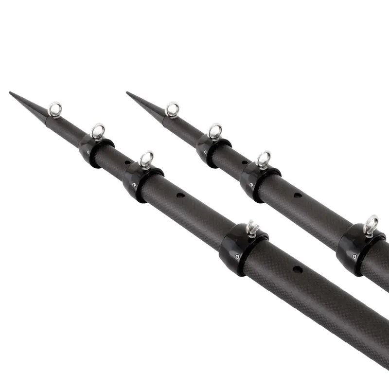 Tigress Xd 3K Carbon Fiber Telescoping Outrigger Poles - 21 - Matte Black/ Black - Pair [88679-3] 1