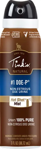 Tinks Deer Lure #1 Doe-P Non - Estrus Hot Shot Mist 3Oz. Aero 1