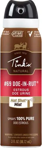 Tinks Deer Lure #69 Doe-In-Rut - Hot Shot Mist 3Oz. Aerosol 1