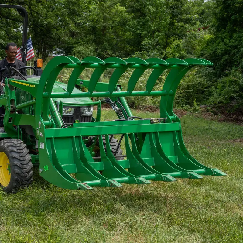 Titan Attachment Heavy-Duty Root Grapple Rake | Working Width 60"-84" Inches | Horsepower 60-90 Hp | For Tractors 1