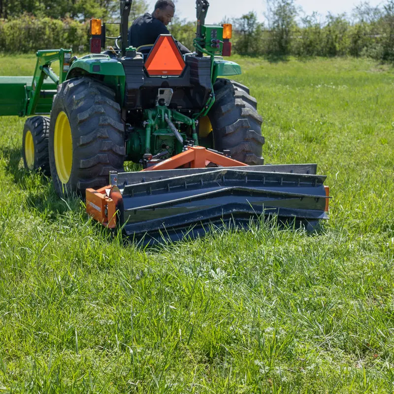 Titan Attachments 3-Point Crimper Roller | Overall Width 6' & 8' Ft | Horsepower 50 Hp | For Tractors 1