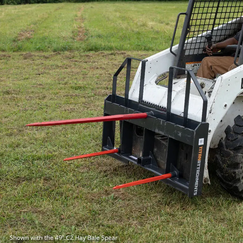 Titan Attachments Class 3 Hay Frame | 7,500 Lb Rated | 32″–49″ C2 Main Spear + Dual 24″ Stabilizers | 45–100 Hp  | For Tractors 1