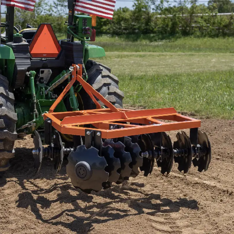 Titan Attachments Disc Harrow | 3 Point Hitch | 4'–6' Working Width | 16" Notched Discs | 425–661 Lbs | For Tractors 1