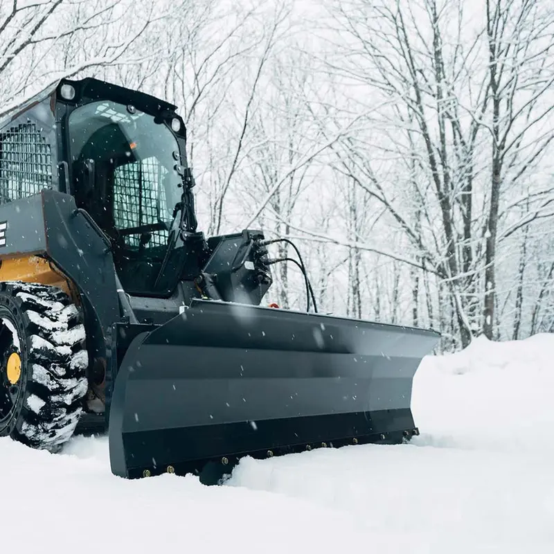 Titan Attachments Hydraulic Dozer Blade | 79″–92″ Width | 28° Hydraulic Angle | 497–559 Lb | 10–25 Gpm Flow | For Skid Steers 1