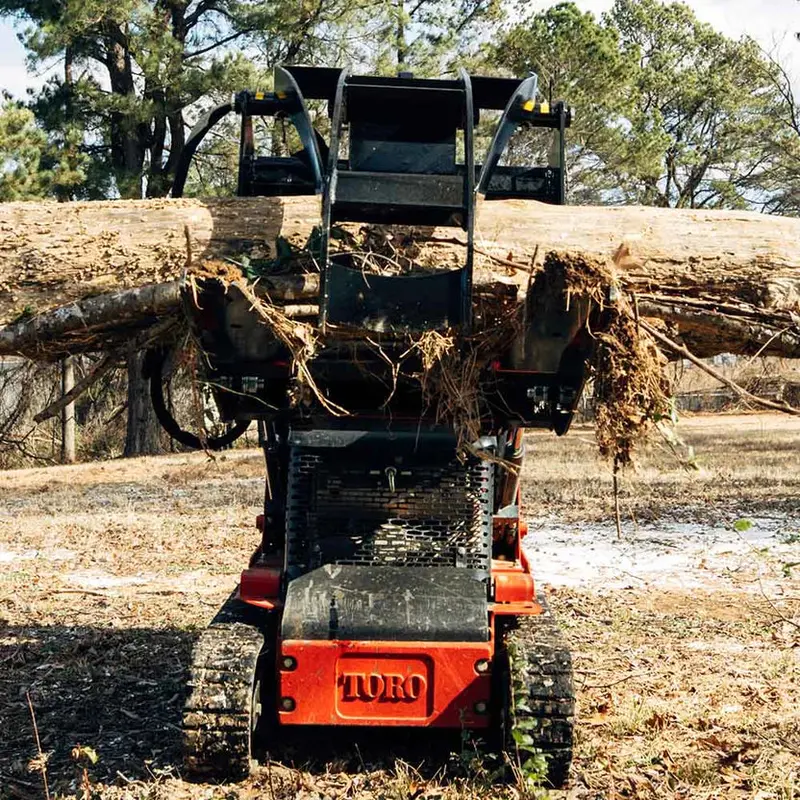 Titan Attachments Log Grapple | 26" Width | 42" Jaw Opening | 3,000 Psi Cylinder | 6–12 Gpm Oil Flow | For Mini Skid Steers 1