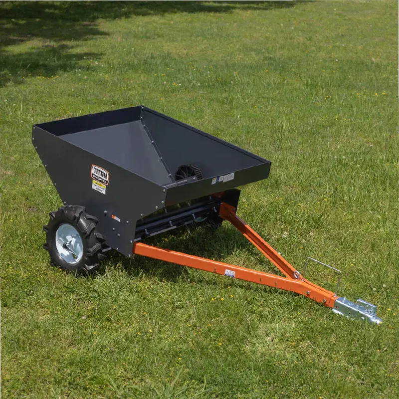 Titan Attachments Manure Spreader | Compact Tow-Behind | 8.7 Cu. Ft Capacity | 47.5" Width | 200 Lb Load | 163 Lbs | Horsepower 10–25 Hp | For Atvs, Utvs, Mowers 1