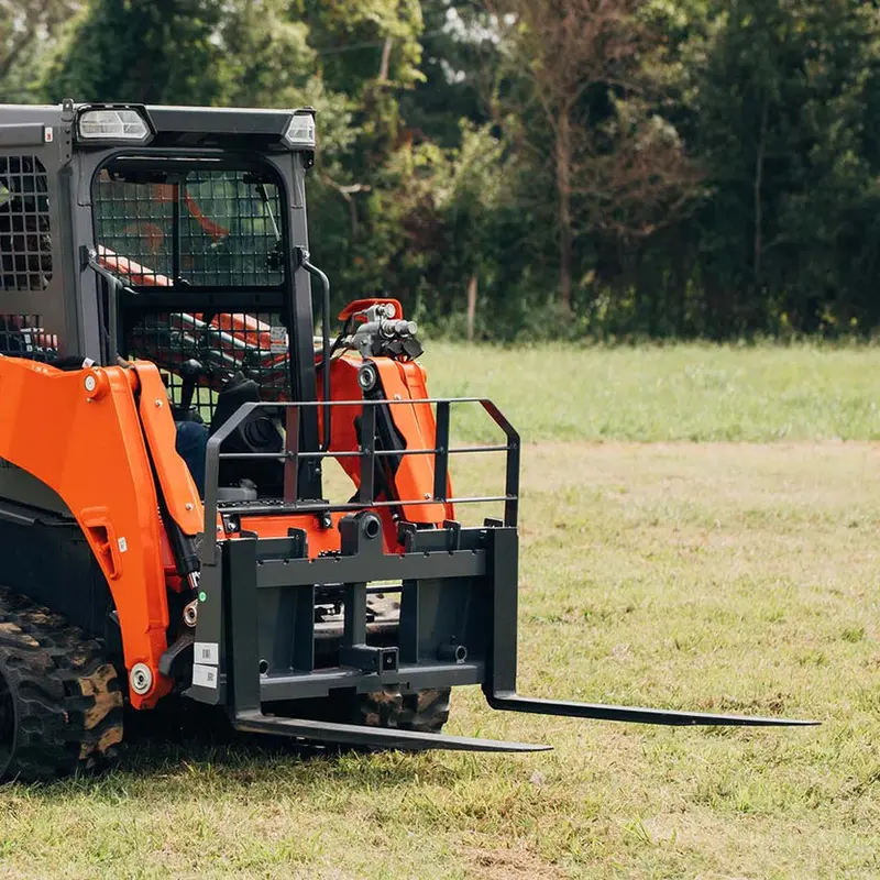 Titan Attachments Pro Series Pallet Fork | 6,000 Lb Frame | 36″–60″ Class Ii Blades | Hay Spear Sleeves + 2″ Hitch | 10–25 Gpm | For  Skid Steers 1