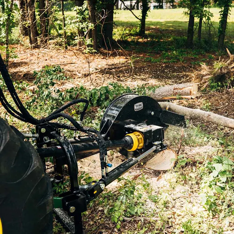 Titan Attachments Pro Series Pto Stump Grinder | 24″ Cutting Wheel | 12″ Depth | 42″ Width | Horsepower 20–60 Hp | For Tractors 1