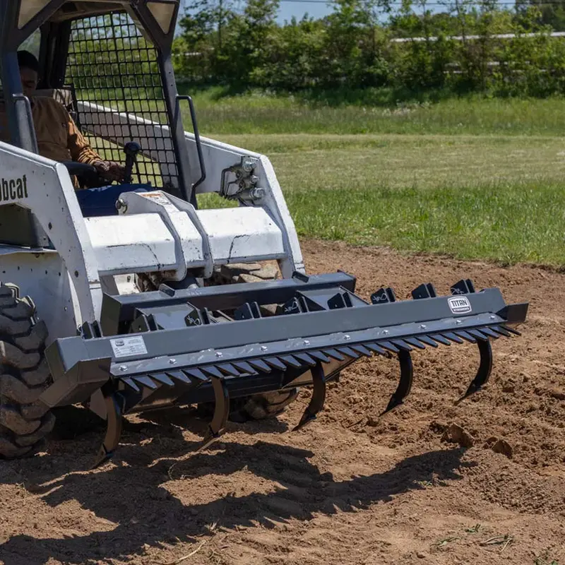 Titan Attachments Ripper Scarifier | Heavy-Duty Soil Conditioner | 72" Ripping Width | 5–9 Tines | 2"–9" Adjustable Spacing | Oil Flow Range 13–25 Gpm | For Skid Steers 2