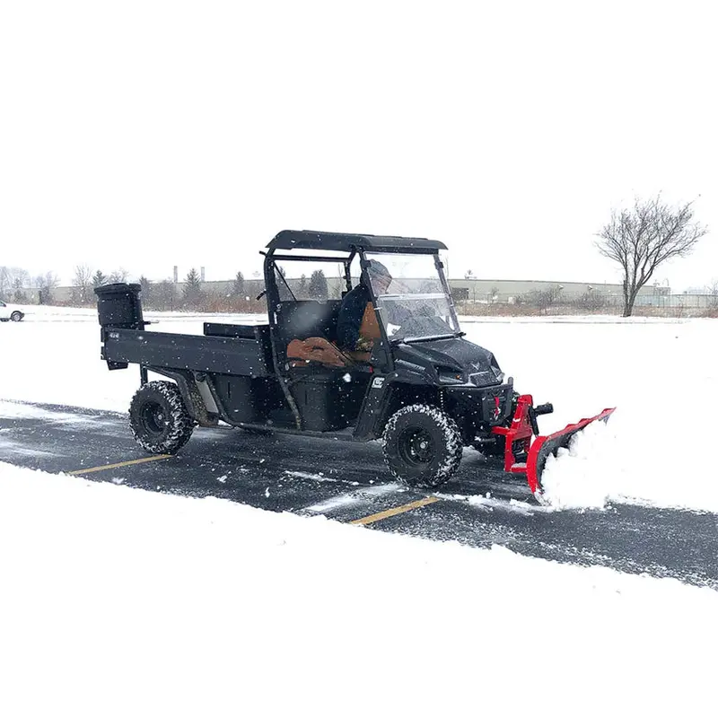 Titan Attachments Snow Plow | 60" Blade Width | Dual Electronic Actuators | 12V Powered | 117 Lb | 15–25 Hp | For Atv/Utv 1