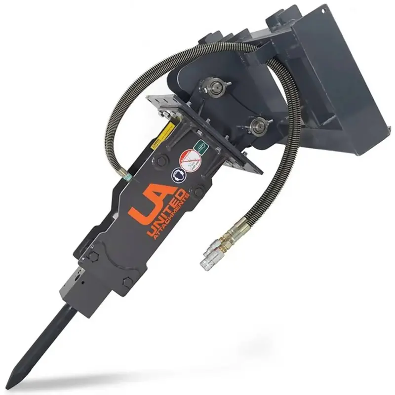 Titan Attachments Ua-750 Hydraulic Breaker W/ Skid Steer & Excavator Combo Mount Plate For Excavator 1