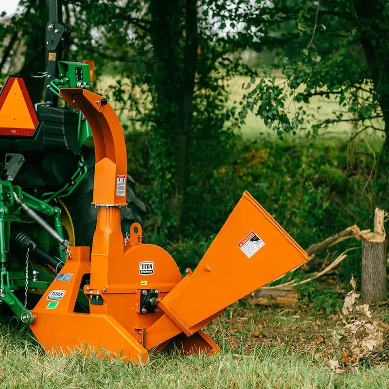 Titan Attachments Wood Chipper | 25"–30" Rotor | 4"–6" Chipping Capacity | 391–721 Lbs | Self-Feeding Chute | 20–70 Hp | For Tractors 1