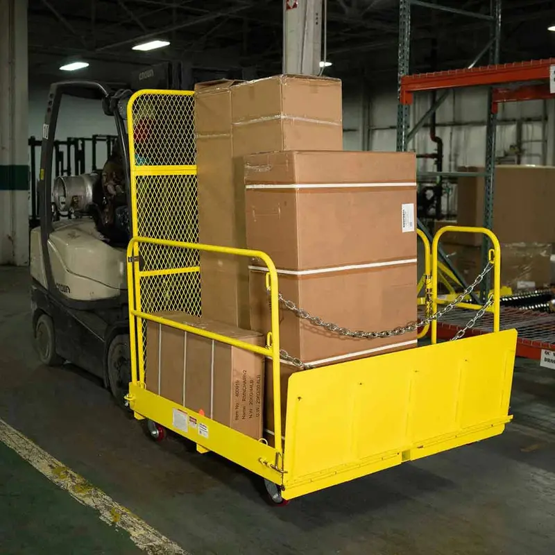 Titan Attachments Work Platform | Mobile Forklift-Raised | 54" X 54" Cage | 320 Lbs Steel Frame | Horsepower 70–120 Hp | For Fork Trucks 1