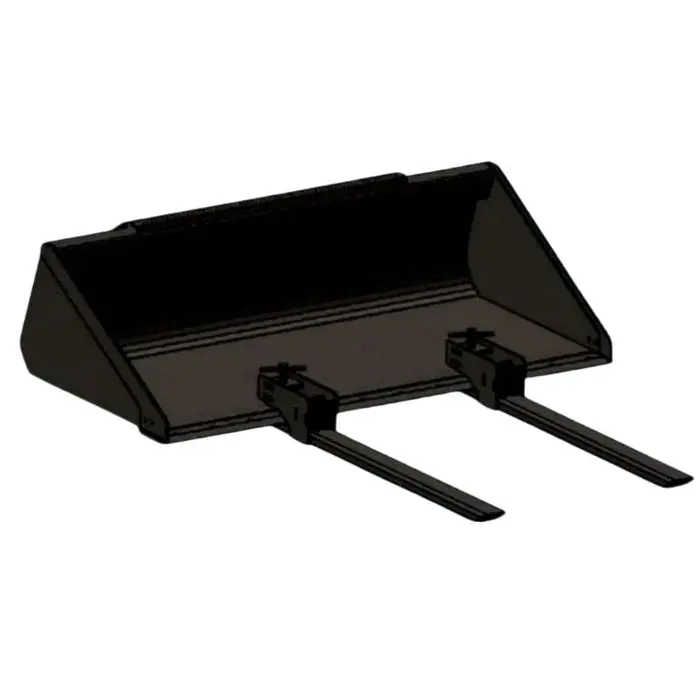 Top Dog Attachments Clamp-On Pallet Forks | Width 4" | Tine Length 41-1/4" | Lift Capacity 2,000 Lbs | For Loader 1