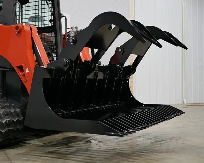 Top Dog Attachments Heavy Duty Rock Grapple | Width 72"-82" | 15-25 Gpm | For Skid Steers 1