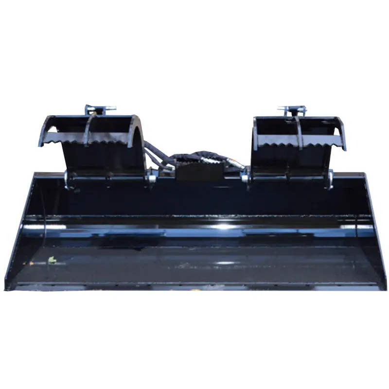 Top Dog Attachments Low Profile Dirt Bucket WGrapple | Width 60"-84" | 15-25 Gpm | For Skid Steers 1