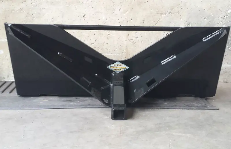 Top Dog Attachments Receiver Hitch W Plate | Mounting Accessories | Width 45.75” | 5-15 Gpm | For Skid Steers 1