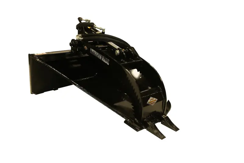 Top Dog Attachments Stump Bucket WGrapple | Width 45.30" | 15-25 Gpm | For Skid Steers 1