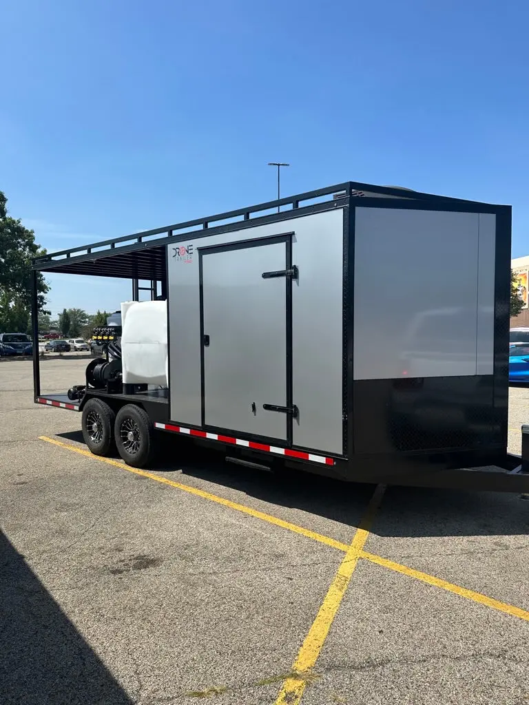 Top Notch Agricultural Drone Support Trailer | Model Dt2 | Main Tanks Two (2) × 330‑Gallon Totes 1