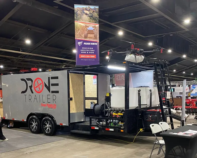Top Notch Trailers Agricultural Drone Support Trailer | Model Dt1 | Mix & Fill Tank 100 Gallon | High‑Flow Pump 19 Gpm 1