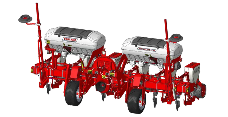 Toscano | Pneumatic Seeder Telescopic – Axe Type | Model 6 Units | Total Width 13.81 Feet | Horsepower 100-110 Hp | For Tractor 1