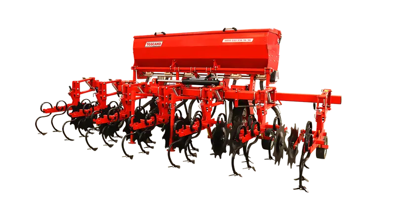 Toscano | Row Crop Cultivator – Folding | Model 7, 9, 10 & 12 Units | Total Width 15.75 To 20.34 Feet | Horsepower 80-100 Hp | For Tractor 12