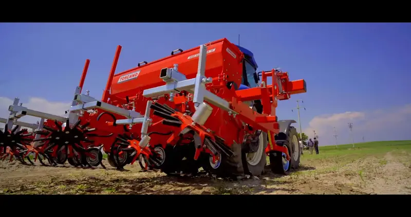 Toscano | Row Crop Cultivator – Folding | Model 7, 9, 10 & 12 Units | Total Width 15.75 To 20.34 Feet | Horsepower 80-100 Hp | For Tractor 4