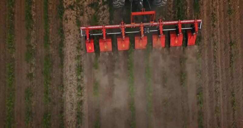 Toscano | Wide Unit Inter-Row Rotary Cultivator | Model 4, 5, 6, 7 & 9 Units | Total Width 7.05 To 14.76 Feet | Horsepower 30-75 Hp | For Tractor 17