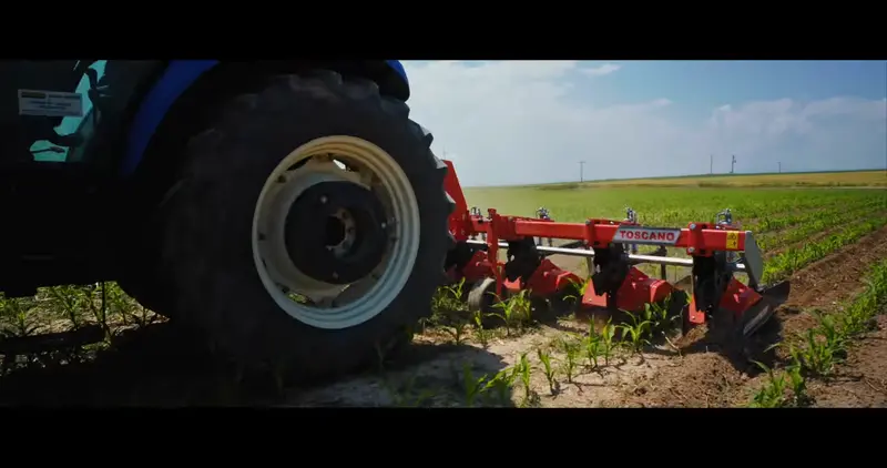 Toscano | Wide Unit Inter-Row Rotary Cultivator | Model 4, 5, 6, 7 & 9 Units | Total Width 7.05 To 14.76 Feet | Horsepower 30-75 Hp | For Tractor 6
