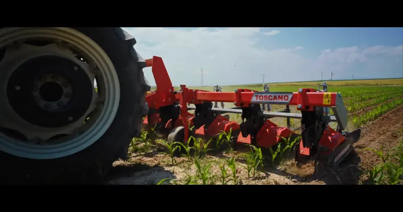 Toscano | Wide Unit Inter-Row Rotary Cultivator | Model 4, 5, 6, 7 & 9 Units | Total Width 7.05 To 14.76 Feet | Horsepower 30-75 Hp | For Tractor 9