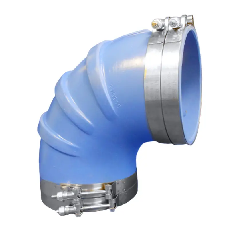 Trident Marine 4" Id 90-Degree Blue Silicone Molded Wet Exhaust Elbow W/4 T-Bolt Clamps [290V4000-S/S] 1
