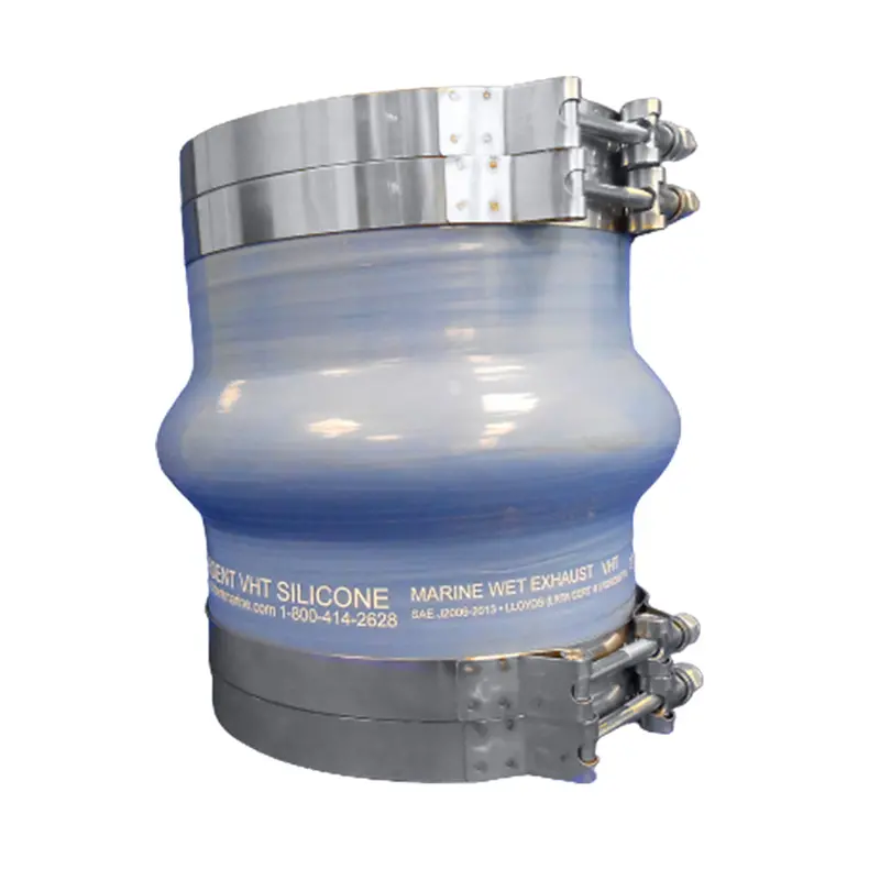 Trident Marine Blue Silicone Wet Exhaust Hump W/4 T-Bolt Clamps - 6" Id X 8" Length [272V6000-S/S] 1