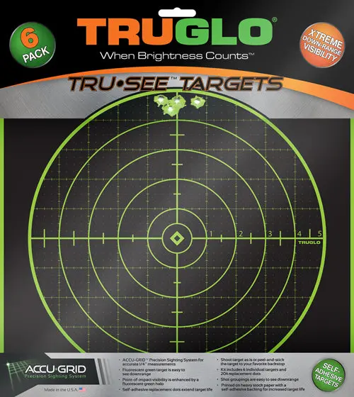Truglo Tru-See Reactive Target - 100 Yard 12"X12" 6-Pack 1