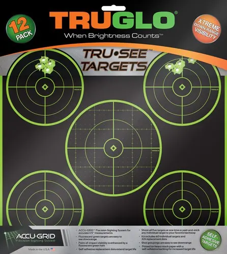 Truglo Tru-See Reactive Target - 5 Bull 12-Pack 1