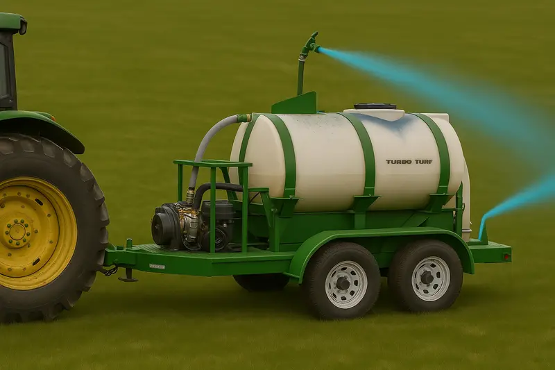 Turbo Turf Hydroseeder | Model Hm-750-Harv-E & Hm-750-Harv-E-P | Width 75" | Capacity750 Gallons | Engine Horsepower 27 Hp | Skid & Trailer 1