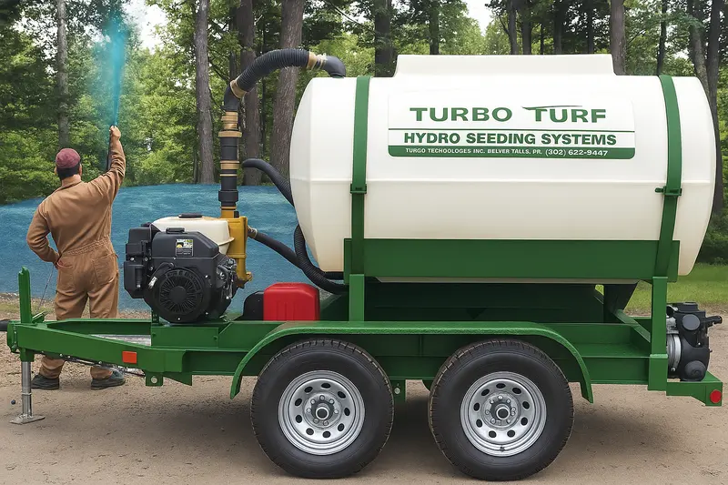 Turbo Turf Hydroseeder | Model Hs-500-Xpw & Hs-500-Xpw-P | Width 69” | Capacity 500 Gallon | Engine Horsepower 19 Hp | Skid & Trailer 1