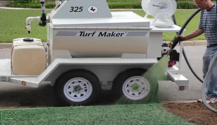 Turfmaker Hydroseeder | Model 325 (Mechanical) | Total Capacity 325 Gallons | Skid Frame Width 47" | Single Axle Trailer Option 1