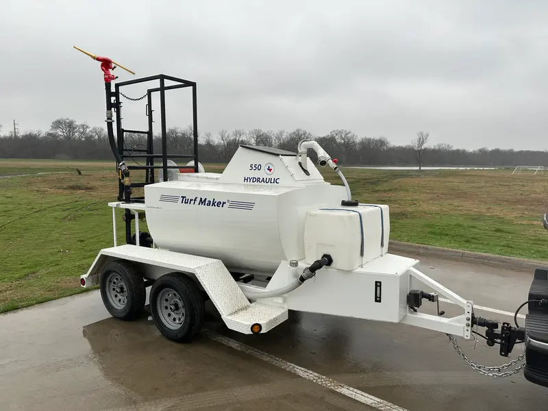 Turfmaker Hydroseeder | Model 550 (Mechanical) | Total Capacity 550 Gallons | Skid Frame Width 47" | Double Axle Trailer Option 1