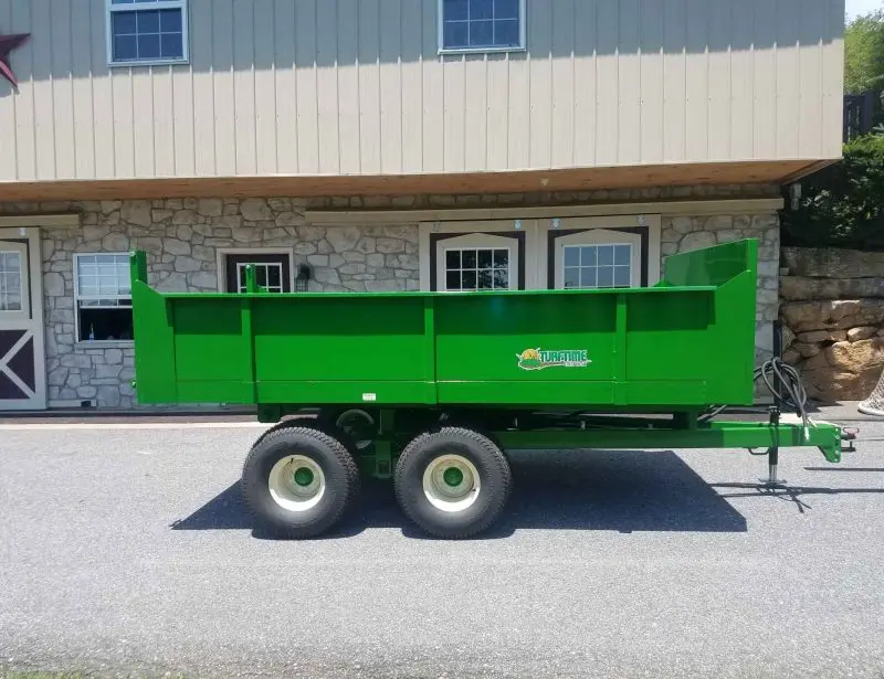 Turftime Heavy-Duty Dump Trailer | Model Dt-14 | Overall Width 80" | Trailer Capacity 7 Tons | Horsepower 50-75 Hp | For Tractors 1