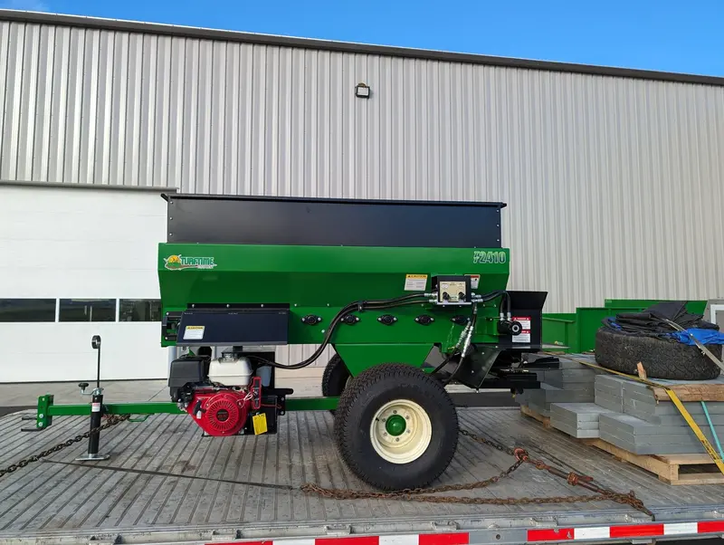 Turftime Topdresser | Model Tt-2410-Tt-2430 | With 36"-48" (Top) & 25" (Bottom) | Hopper Capacity 1-3.5 Yds | Horsepower 30-50 Hp | For Tractors 16