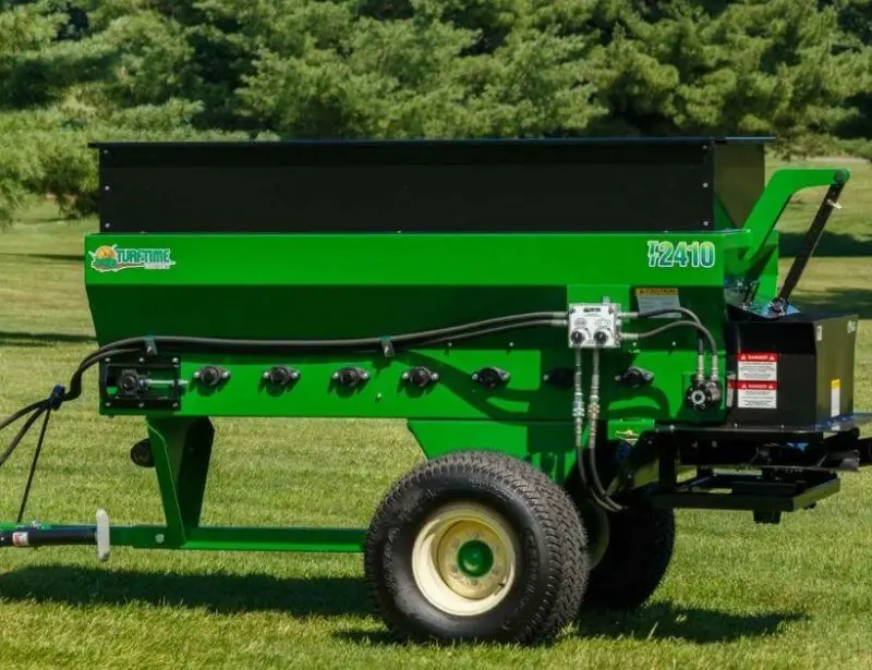 Turftime Topdresser | Model Tt-2410-Tt-2430 | With 36"-48" (Top) & 25" (Bottom) | Hopper Capacity 1-3.5 Yds | Horsepower 30-50 Hp | For Tractors 2