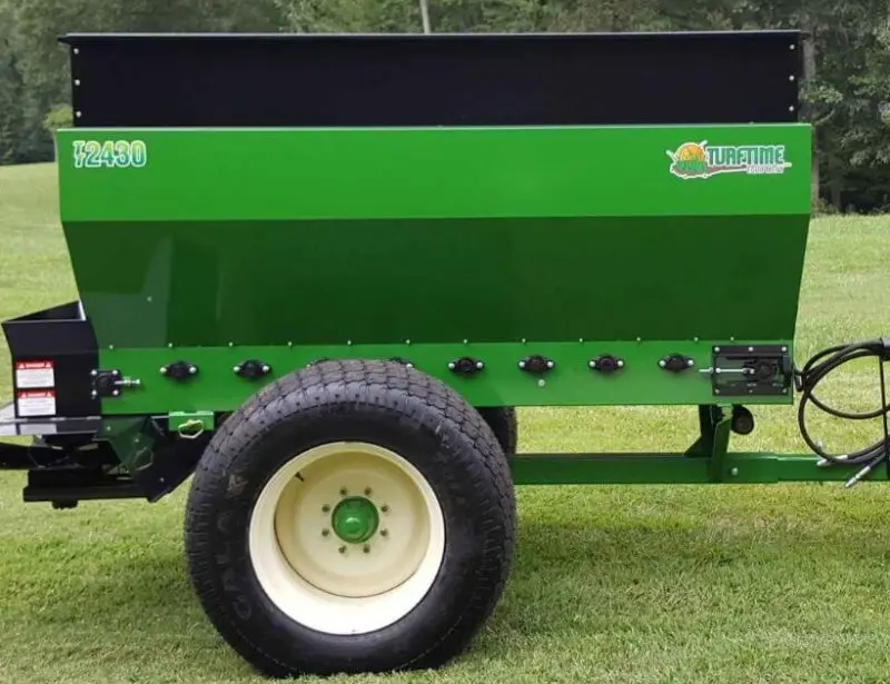 Turftime Topdresser | Model Tt-2410-Tt-2430 | With 36"-48" (Top) & 25" (Bottom) | Hopper Capacity 1-3.5 Yds | Horsepower 30-50 Hp | For Tractors 4
