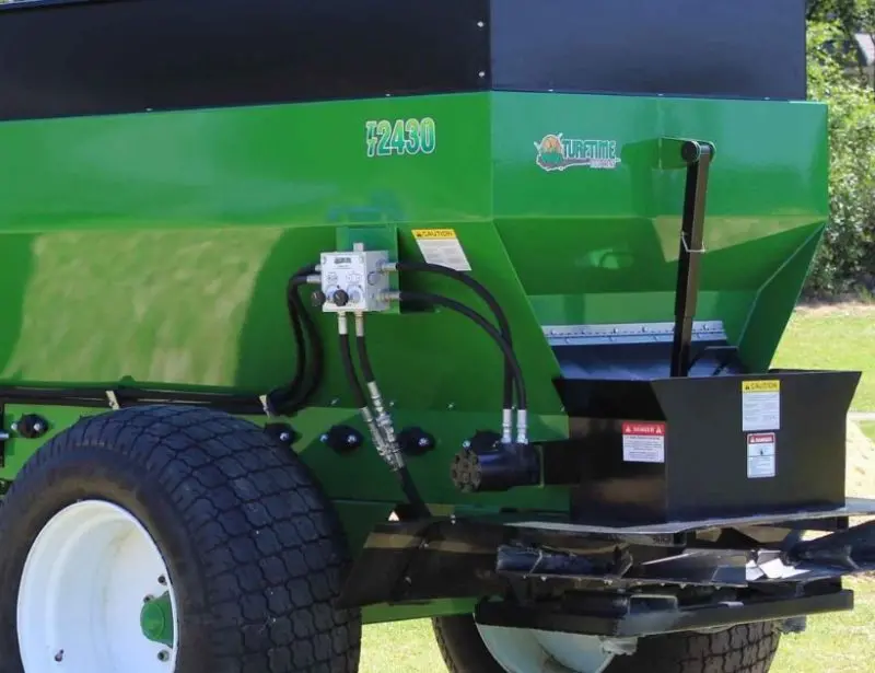 Turftime Topdresser | Model Tt-2410-Tt-2430 | With 36"-48" (Top) & 25" (Bottom) | Hopper Capacity 1-3.5 Yds | Horsepower 30-50 Hp | For Tractors 6