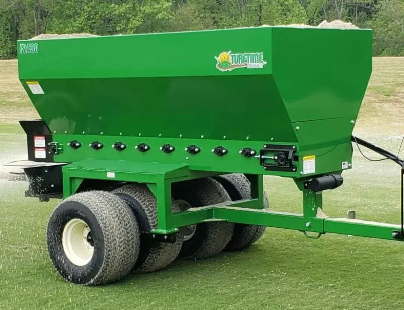 Turftime Topdresser | Model Tt-2410-Tt-2430 | With 36"-48" (Top) & 25" (Bottom) | Hopper Capacity 1-3.5 Yds | Horsepower 30-50 Hp | For Tractors 7