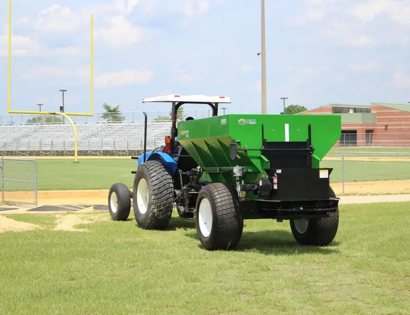 Turftime Topdresser | Model Tt-3050 & Tt-3065 | Width 72" (Top) & 31" (Bottom) | Hopper Capacity 5-6.5 Yds | Horsepower 50-65 Hp | For Tractors 1