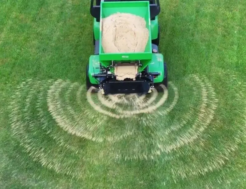 Turftime Towable Topdresser | Gt-100 Series | Hopper Size 76" (Top) & 50" (Bottom) | Horsepower 30-50 Hp | For Tractors & Utvs 1